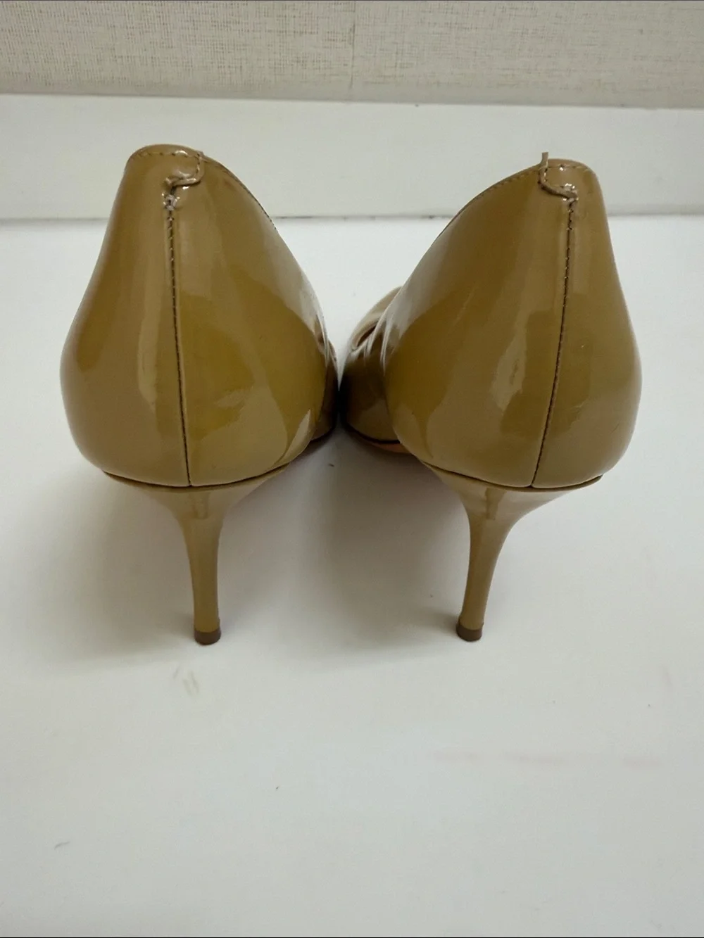 Cole Haan Patent Pointed-Toe Pumps in Mustard
